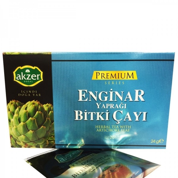 AKZER Premium BİTKİ ÇAYI ENGİNAR YAPRAĞI ÇAY 20 Lİ 24GR