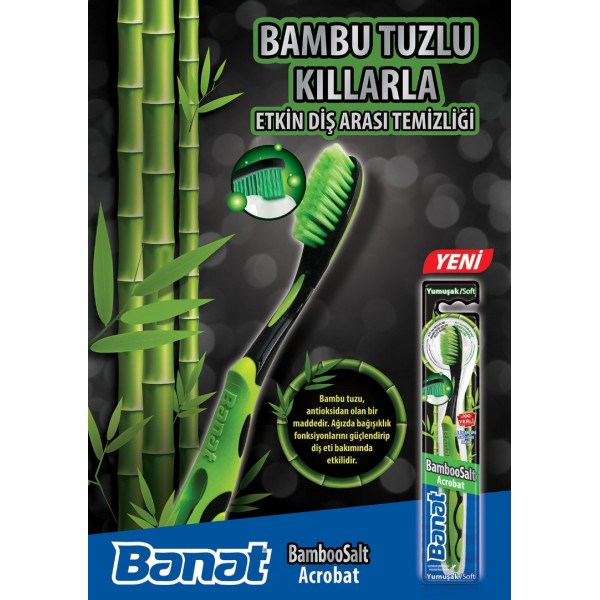 BANAT DİŞ FIRÇASI BAMBOOSALT ACROBAT YUMUŞAK  515580