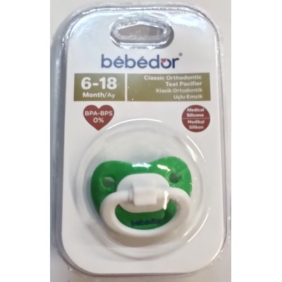 BEBEDOR KLASİK ORTODONTİK UÇLU EMZİK NO:2   6-18+AY  132
