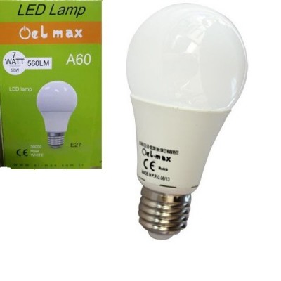 EL-MAX LED AMPUL E 27 DUY 7W= 50W  BEYAZ  560LM EL-MAX LED AMPUL E 27 DUY 7W= 50W  BEYAZ  560LM