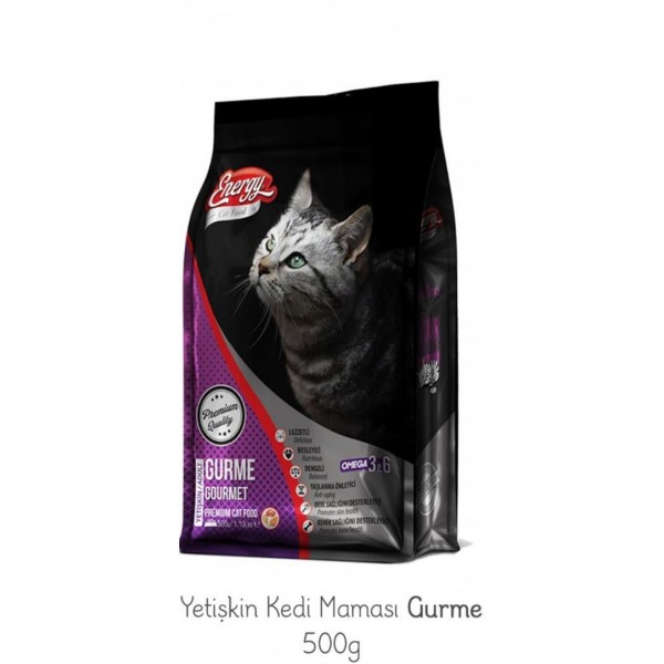 ENERGY YETİŞKİN KEDİ KURU MAMA 500GR GURME