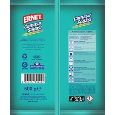 ERNET ÇAMAŞIR SODASI 500GR 2 Lİ PAKET