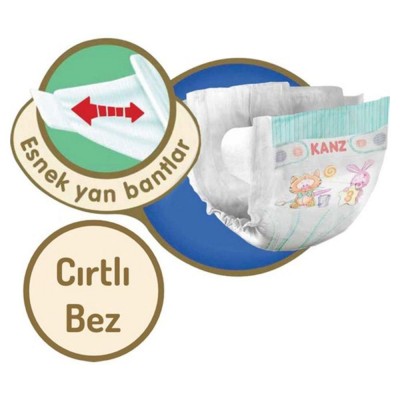KANZ BEBEK BEZİ MEGA PAKET NO: 2 76Lİ MİNİ 3-6KG KANZ BEBEK BEZİ MEGA PAKET NO: 2 76Lİ MİNİ 3-6KG