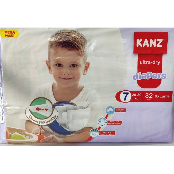 KANZ BEBEK BEZİ MEGA PAKET NO: 7 32Lİ XXLARGE  20-30KG