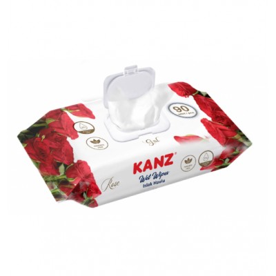 KANZ ISLAK HAVLU 90LI SEÇENEK  SENSİTİVE BABY-PAPATYA-GÜL-NATUREL-LAVANTA 