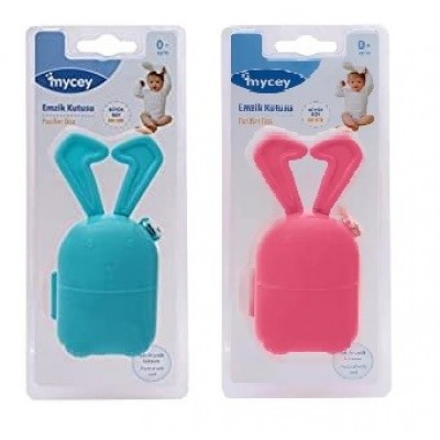 MYCEY  ASKILI EMZİK KUTUSU TAVŞAN TİPLİ PEMBE-TURKUAZ RENKLER 6270-6271 MYCEY  ASKILI EMZİK KUTUSU TAVŞAN TİPLİ PEMBE-TURKUAZ RENKLER 6270-6271