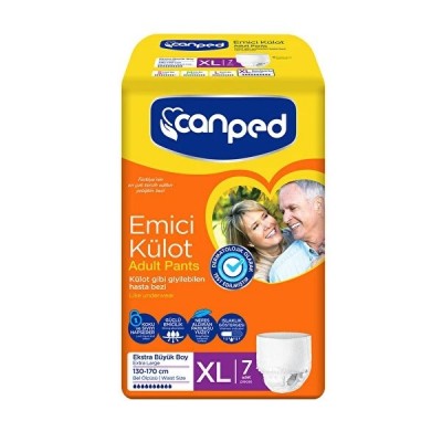 CANPED EMİCİ KÜLOT XL EXTRA BÜYÜK BOY 7Lİ BEL ÖLÇÜ 130-170CM