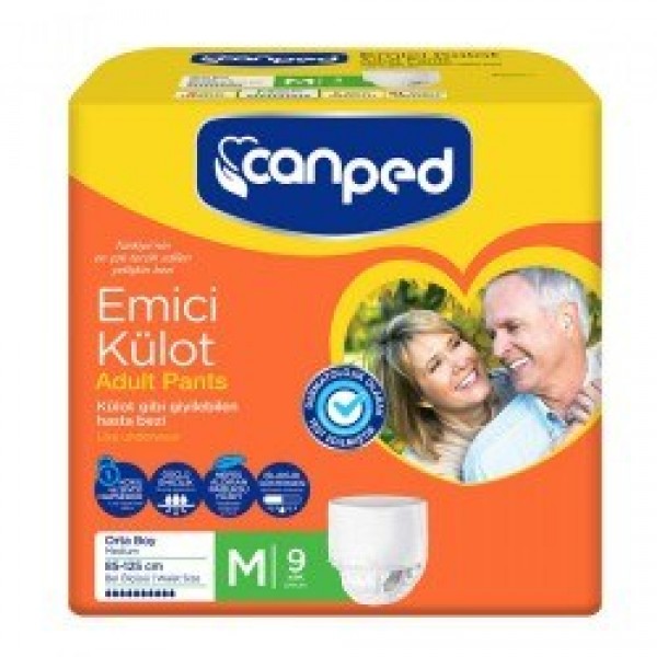 CANPED EMİCİ KÜLOT M ORTA BOY 9 LU BEL ÖLÇÜ 85-125CM