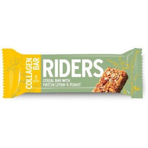 Riders High Protein Bar Yer Fistikli Tahilli Macha Limon Aromali Kolajen 40gr	
