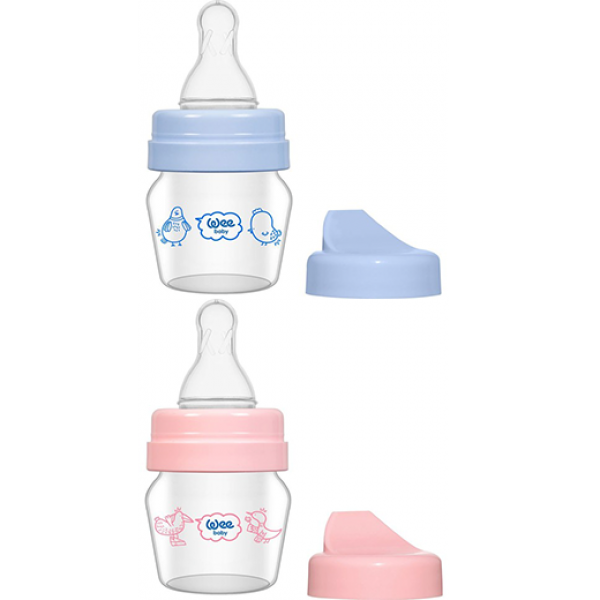 WEE BABY MİNİ CAM ALIŞTIRMA BARDAĞI SETİ 30ML  792