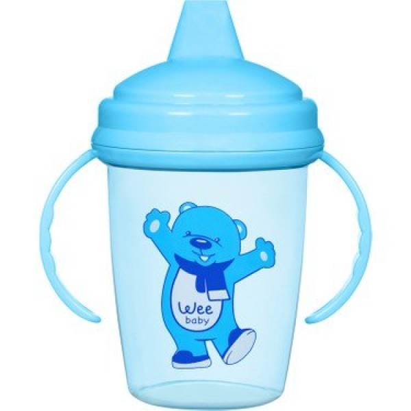 WEE BABY ENJOY AKITMAZ KULPLU ALIŞTIRMA BARDAK 240ML  755 PEMBE