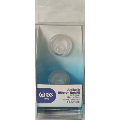 WEE BABY ANTİKOLİK BİBERON EMZİĞİ  2 Lİ  NO:1 AZ AKIŞ  0-6 AY  298 WEE BABY ANTİKOLİK BİBERON EMZİĞİ  2 Lİ  NO:1 AZ AKIŞ  0-6 AY  298