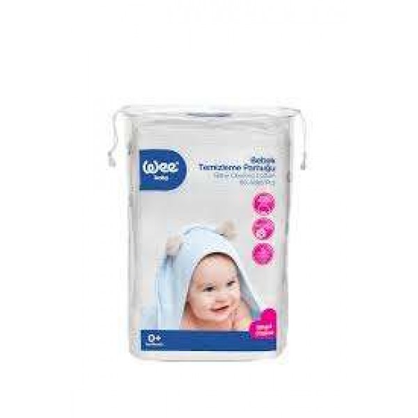 WEE BABY BEBEK TEMİZLEME PAMUĞU PAKET İÇİ 60ADET 0+ AY   321