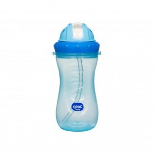 WEE BABY RENKLİ PİPETLİ BARDAK 340 ML 6+ AY  761 MAVİ