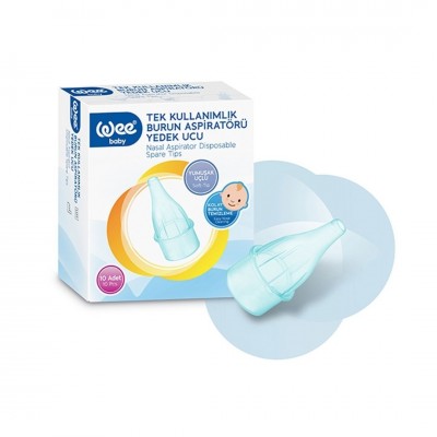 WEE BABY TEK KULLANIMLIK BURUN ASPİRATÖRÜ YEDEK UCU KUTU PK.İÇİ 10 ADET   162 WEE BABY TEK KULLANIMLIK BURUN ASPİRATÖRÜ YEDEK UCU KUTU PK.İÇİ 10 ADET   162