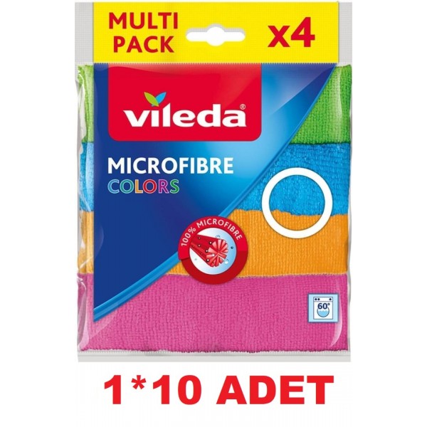 VİLEDA Mikrofiber Colors 4Lü Bez  1*10 ADET