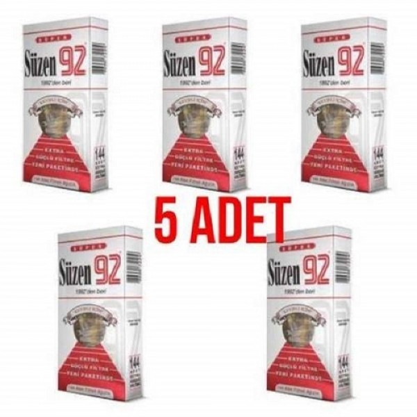 SÜZEN 92 SİGARA FİLİTRELİ AĞIZLIK PAKET İÇİ 30 ADET  5 PAKET