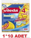 VİLEDA Mikrofiber 4'Lü Temizlik Bezi Tırtıklı 