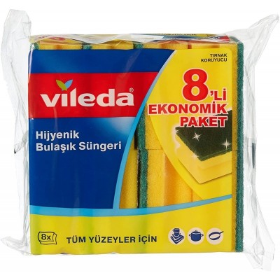 VİLEDA KLASİK YEŞİL SÜNGER OLUKLU 8 Lİ    VİLEDA KLASİK YEŞİL SÜNGER OLUKLU 8 Lİ