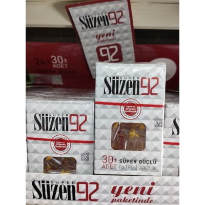SÜZEN 92 SİGARA FİLİTRELİ AĞIZLIK PAKET İÇİ 30 ADET  5 PAKET SÜZEN 92 SİGARA FİLİTRELİ AĞIZLIK PAKET İÇİ 30 ADET  5 PAKET