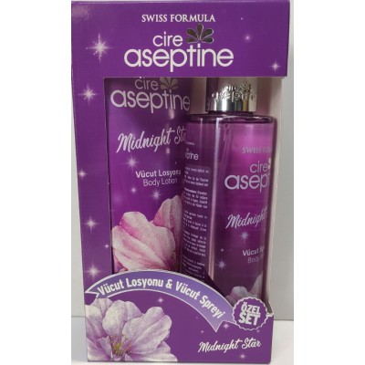 CİRE ASEPTİNE MİDNİGHT STAR VÜCUT LOSYONU 200ML+200ML  VÜCUT SPREY ÖZEL SET