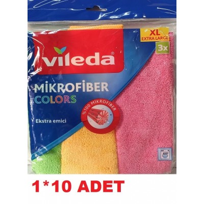 VİLEDA Mikrofiber Colors 3 Lü  XL 