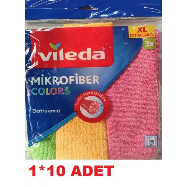 VİLEDA Mikrofiber Colors 3 Lü  XL  10 ADET