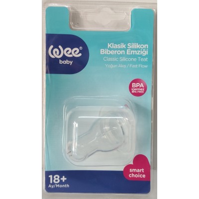 WEE BABY KLASİK SİLİKON BİBERON EMZİĞİ YOĞUN  AKIŞ NO:3   18 AY  822 WEE BABY KLASİK SİLİKON BİBERON EMZİĞİ YOĞUN  AKIŞ NO:3   18 AY  822