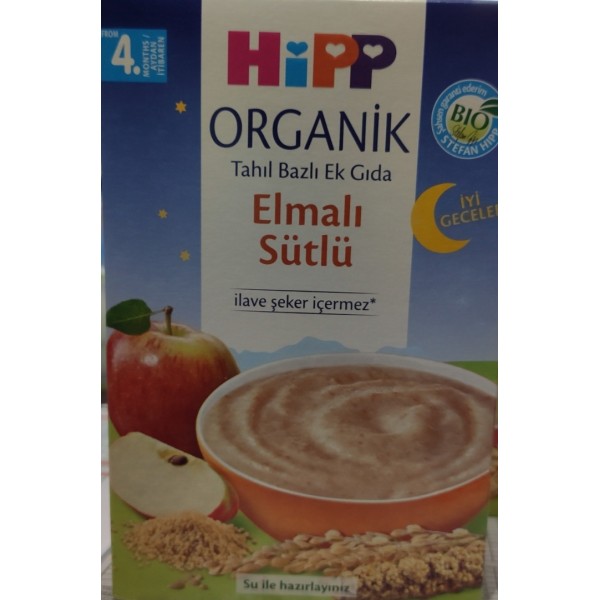 HİPP ORGANİK TAHIL BAZLI EK GIDA İYİ GECELER ELMALI SÜTLÜ  250 GR