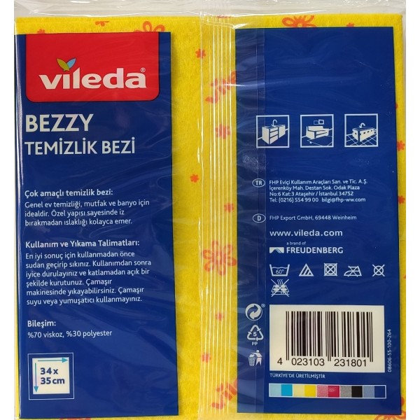 VİLEDA Bezzy Temizlik Bezi 5 Lİ