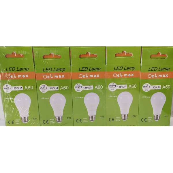 EL-MAX LED AMPUL E 27 DUY 15W : 90W 1350LM BEYAZ IŞIK  1* 5 ADET