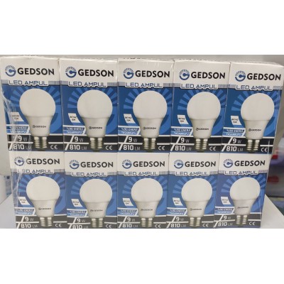 GEDSON LED AMPUL E 27 DUY 9W 810LM BEYAZ IŞIK 1*10 ADET