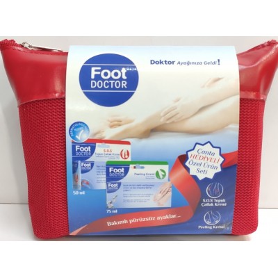 FOOT DOCTOR S.O.S TOPUK ÇATLAK KREMİ 50ML+ PEELİNG KREM 50ML ŞIK ÇANTA HEDİYELİ ÖZEL ÜRÜN SETİ FOOT DOCTOR S.O.S TOPUK ÇATLAK KREMİ 50ML+ PEELİNG KREM 50ML ŞIK ÇANTA HEDİYELİ ÖZEL ÜRÜN SETİ