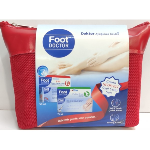 FOOT DOCTOR S.O.S TOPUK ÇATLAK KREMİ 50ML+ PEELİNG KREM 50ML ŞIK ÇANTA HEDİYELİ ÖZEL ÜRÜN SETİ