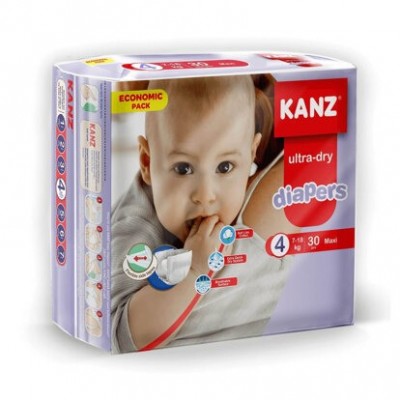 KANZ BEBEK BEZİ EKO PAKET NO: 4  30LU MAXİ 7-18KG KANZ BEBEK BEZİ EKO PAKET NO: 4  30LU MAXİ 7-18KG