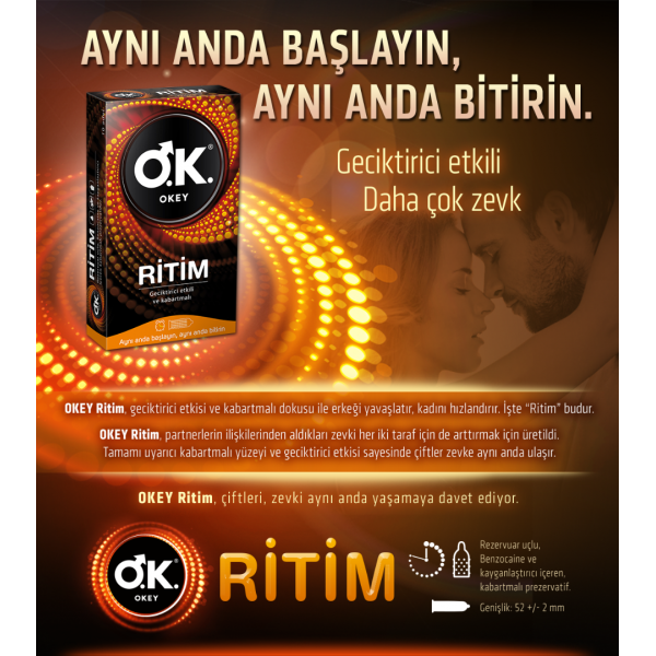 OKEY PREZERVATİF  RİTİM 10 LU