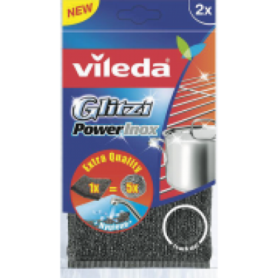VİLEDA GLİTZİ ÇELİK POWER SÜNGER PAD  2 Lİ VİLEDA GLİTZİ ÇELİK POWER SÜNGER PAD  2 Lİ