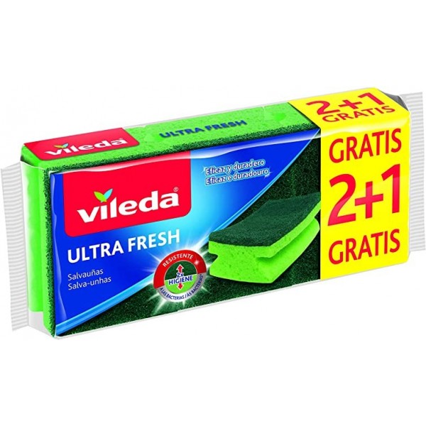 VİLEDA ULTRA FRESH SÜNGER OLUKLU  2+1 Lİ 