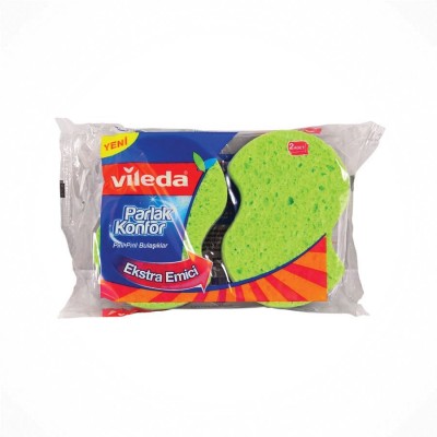 VİLEDA VİSCOSE SÜNGER PARLAK KONFOR OLUKLU  2 Lİ  VİLEDA VİSCOSE SÜNGER PARLAK KONFOR OLUKLU  2 Lİ