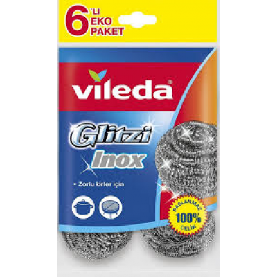 VİLEDA ÇELİK TEL İNOX   6 LI VİLEDA ÇELİK TEL İNOX   6 LI