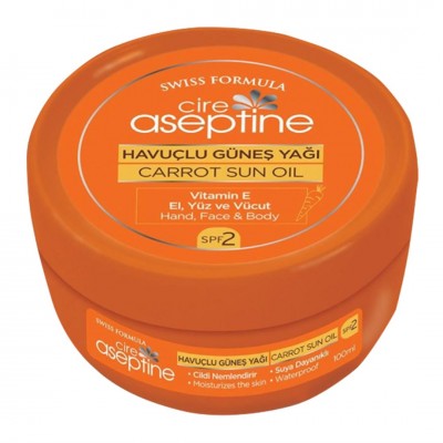 CİRE ASEPTİNE  HAVUÇLU SPF2  GÜNEŞ YAĞI  200ML