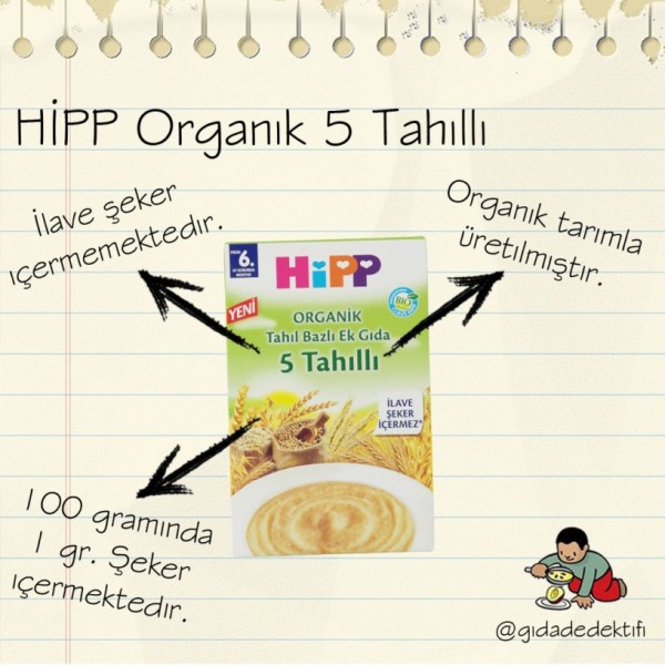 HİPP ORGANİK TAHIL BAZLI EK GIDA 5 TAHILLI 200 GR