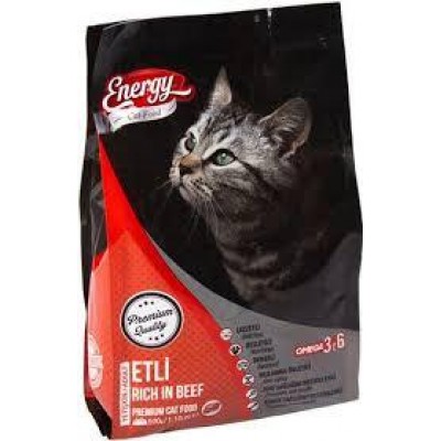 ENERGY YETİŞKİN KEDİ KURU MAMA 500GR ETLİ ENERGY YETİŞKİN KEDİ KURU MAMA 500GR ETLİ