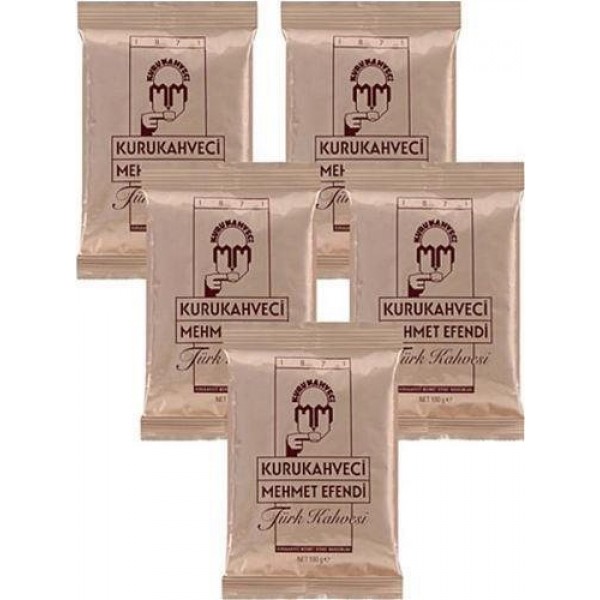 KURU KAHVECİ MEHMET EFENDİ TÜRK KAHVESİ 100GR  5 Lİ PAKET