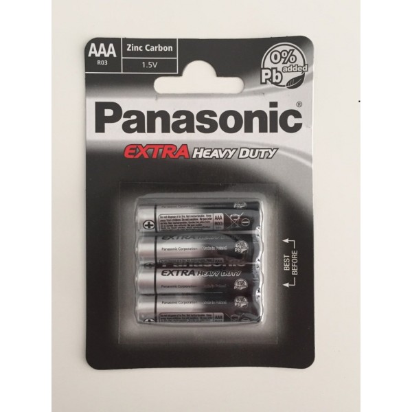 PANASONİC EXTRA HEAVY DUTY  AAA/  ZİNC CARBON  İNCE KALEM PİL  1*4 LÜ   1,5V