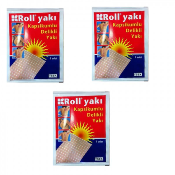 ROLL KAPSİKUMLU DELİKLİ YAKI PAKET İÇİ 1 ADET   1*3 ADET