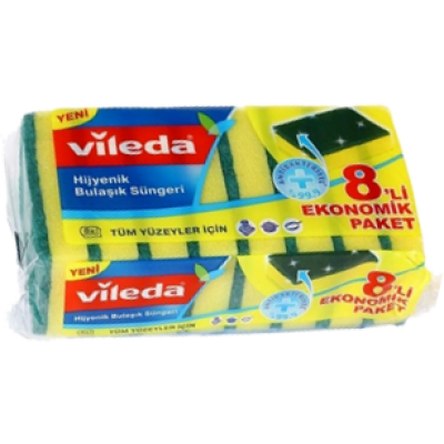VİLEDA KLASİK YEŞİL SÜNGER DÜZ 8 Lİ    VİLEDA KLASİK YEŞİL SÜNGER DÜZ 8 Lİ