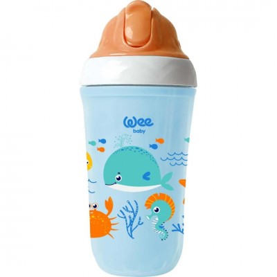 WEE BABY YALITIMLI PİPETLİ BARDAK 200ML 352 MAVİ WEE BABY YALITIMLI PİPETLİ BARDAK 200ML 352 MAVİ