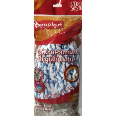 VİORAPLAST MİKRO PAMUK ÖRGÜLÜ MOP  VİORAPLAST MİKRO PAMUK ÖRGÜLÜ MOP