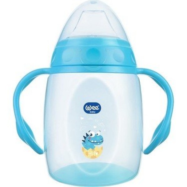 WEE BABY KULPLU ALIŞTIRMA BARDAĞI 250 ML 6+AY 169 MAVİ